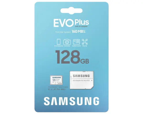 SAMSUNG Memorijska kartica EVO PLUS MicroSD Card 128GB class 10 + Adapter MB-MC128SA 