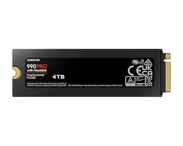 SAMSUNG 4TB M.2 NVMe  MZ-V9P4T0GW 990 Pro Series Heatsink SSD 