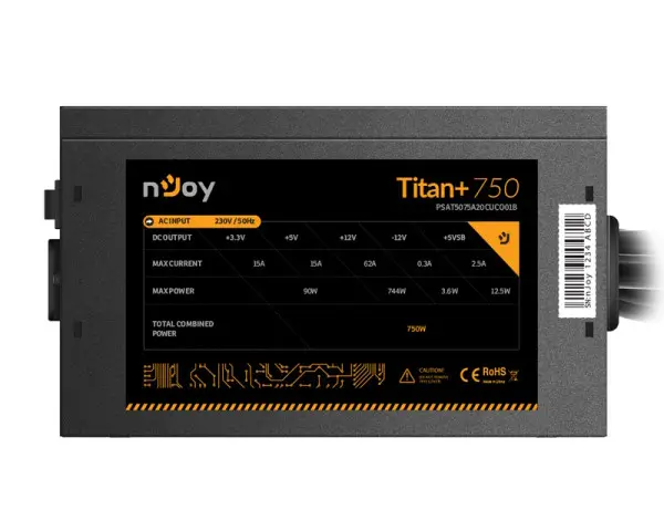 NJOY Titan+ 750 750W napajanje (PSAT5075A20CUCO01B) 