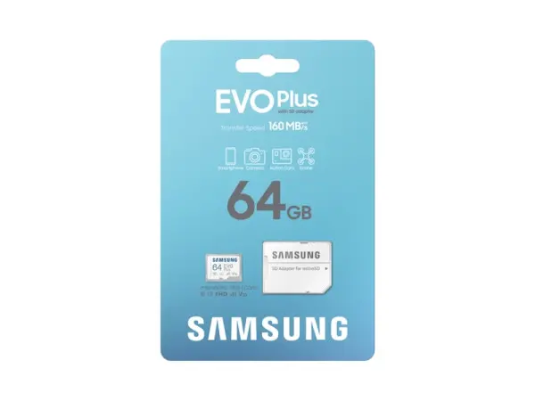 SAMSUNG Memorijska kartica EVO PLUS MicroSD Card 64GB class 10 + Adapter MB-MC64SA 