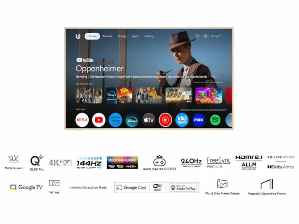 Televizor TCL 65A300WQLED65''4K UHD144HzMatte Screen''Ai'' ArtGoogle TVframe' ( '65A300W' ) 