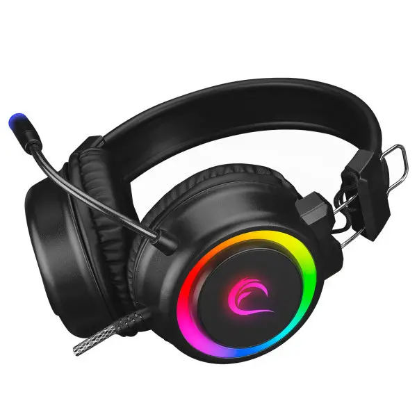 Slušalice sa mikrofonom Rampage SN-R10 ALQUIST USB+ 2x3.5mm RGB crne
