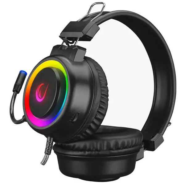 Slušalice sa mikrofonom Rampage SN-R10 ALQUIST USB+ 2x3.5mm RGB crne