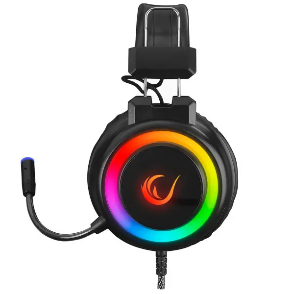 Slušalice sa mikrofonom Rampage SN-R10 ALQUIST USB+ 2x3.5mm RGB crne