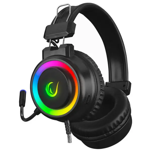 Slušalice sa mikrofonom Rampage SN-R10 ALQUIST USB+ 2x3.5mm RGB crne