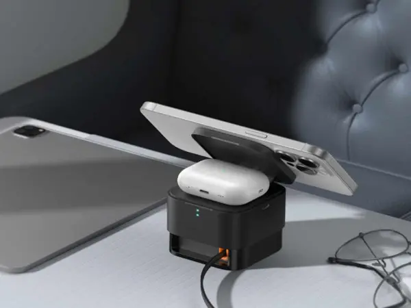 Bežični punjač BASEUS MagPro 2u1magnetni25Wcrna' ( 'P10264100123-00' )