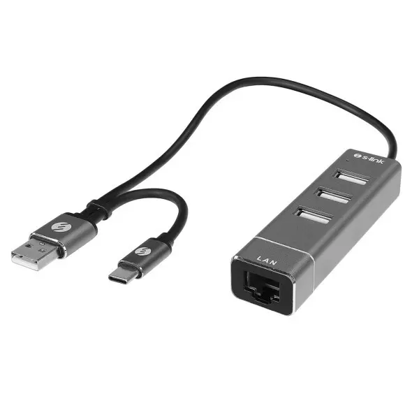 Adapter USB S-link SW-U222 USB 2.0USB-C na LAN 10100Mbps