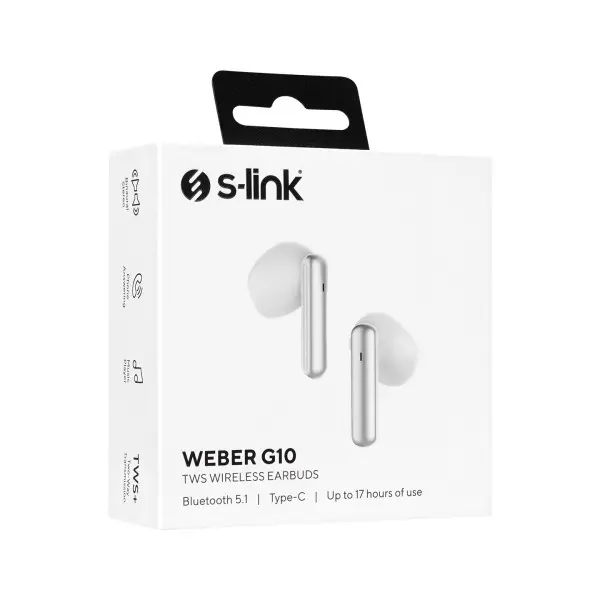 Slušalice sa mikrofonom S-Link Weber G10 TWS Bluetooth 5.1 bele