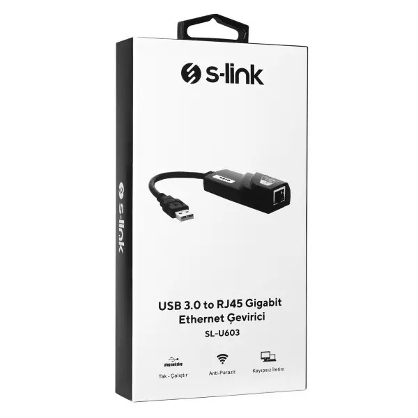 Adapter S-link SL-U603 USB 3.0 na LAN 101001000Mbps