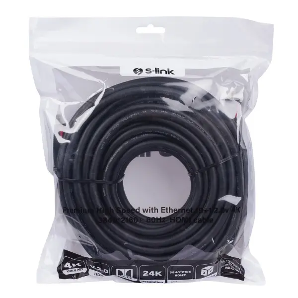 Kabl S-link Sl-HDM4K15 HDMI na HDMI MM v2.0 4K60Hz 15m