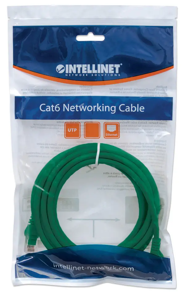 LAN UTP kabl intellinet 342476 Cat6 CCAZeleni1m
