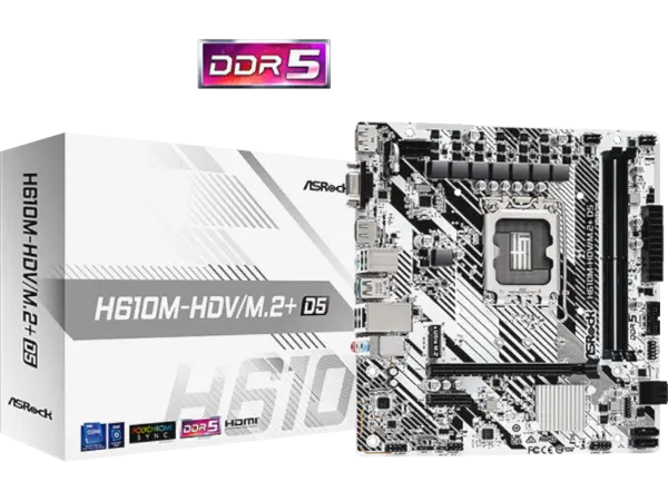 Matična ploča ASROCK H610M-HDVM.2+ D5LGA1700' ( '90-MXBM50-A0UAYZ' ) 