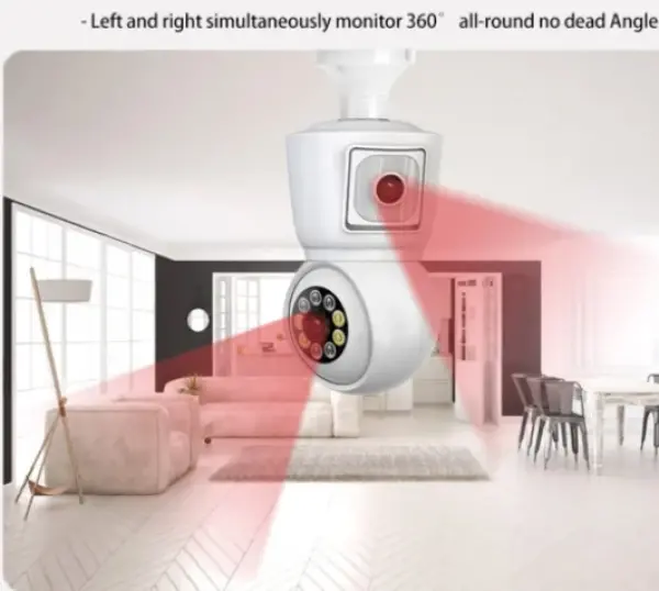 CAM-IP6MP-Q3 GMB kamera 6 mpix microSD iCSee xmeye pro app Two-way voice 2x3,6mm SIJALICNO GRLO E27