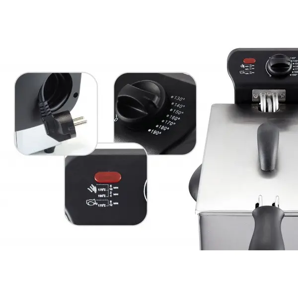 Zilan ZLN1819 Friteza od nerđajuceg čelika,2180W, kapaciteta 3 litra, zaštita od pregreva