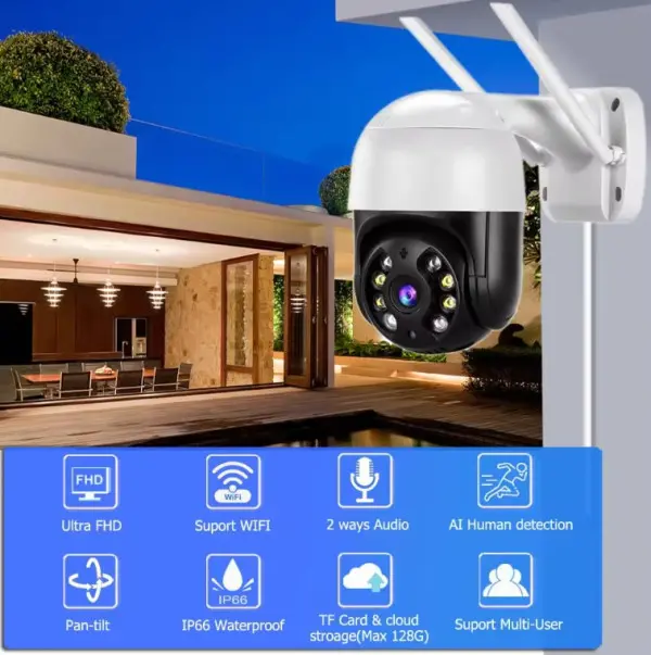 CAM-IP2MP-EP8 GMB kamera 2 mpix microSD iCSee xmeye pro Two-way voice PTZ ip66 1.5inch black/white