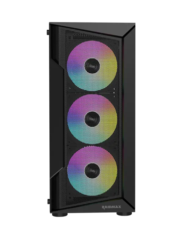 Kuciste Raidmax Vector 158 Black 3x RGB fanWindowV158TBS