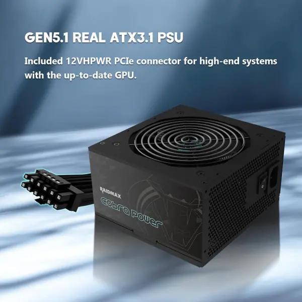Napajanje 750W Raidmax Vortex RX-750AE-D Cobra 80+ GOLD ATX3.0Gen5.0+12VHPWR