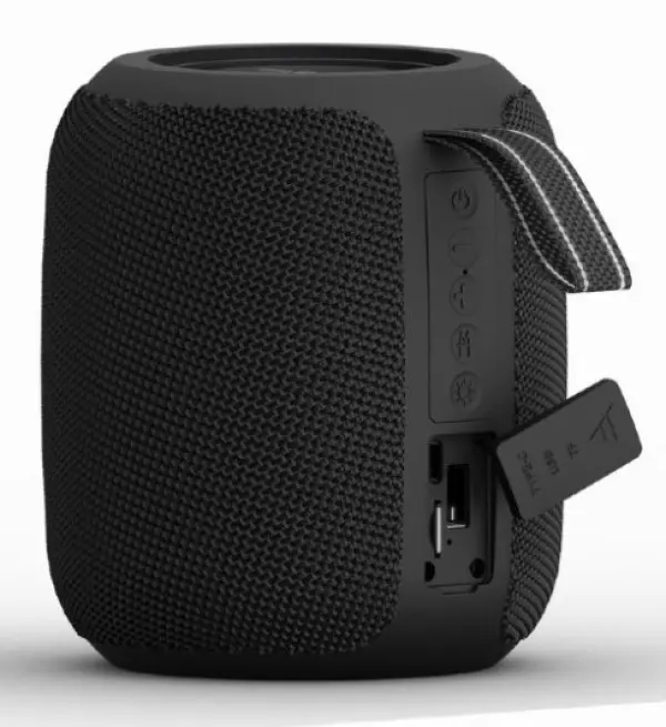 SPK-BT-LED-05-BK Gembird Portable Bluetooth RGB LED TWS speaker, 8W, BT, FM, USB, Handsfree, Black