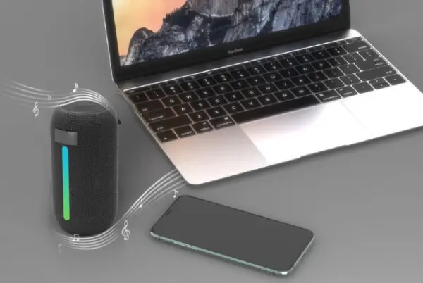 SPK-BT-LED-07 Gembird Portable Bluetooth LED speaker, 5W, BT, FM, USB, Handsfree, Black