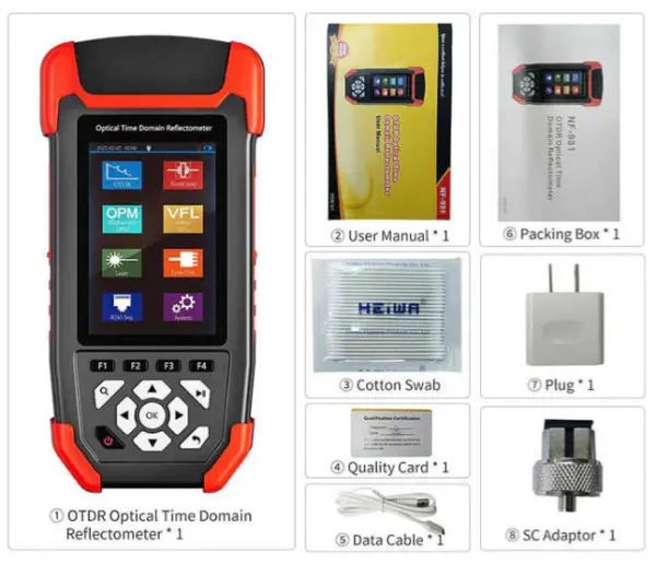 NOYAFA NF-981 OTDR Tester vlakana sa vizuelnim lokatorom kvarova i optičkim meračem snage
