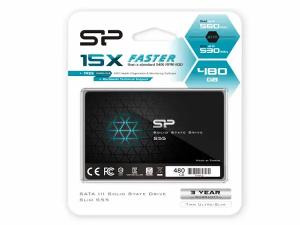 SSD SILICON POWER Slim S55 480GB2.5''SATA 3crna' ( 'SP480GBSS3S55S25' ) 