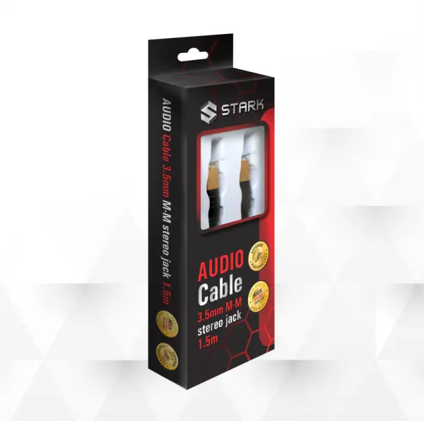 STARK kabl audio 3.5mm na 3.5mm M-M (High sound quality) 1.5m.
