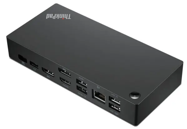 ThinkPad Universal USB-C Dock -EU - 3x USB 3.1 Gen 2 (10 Gbps, 1 Always-On Charging), 1x USB-C (10 Gbps, 5V / 3A), 2x USB 2.0, 2x DisplayPo (2)