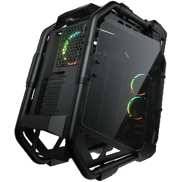 COUGAR | CRATUS | PC Case |Mid Tower  Tempered Glass x 4  3 x 120mm ARGB Fans  Black ( CGR-5LMSB ) 