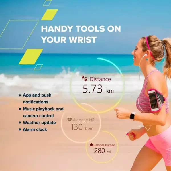 CANYON Easy SW-54, Smartwatch,1.7'' IPS Full Touch 240X280,IP68 waterproof, PIXART PAR2860QN, 32K 512K64M,Multisport mode,heart rate,200mAh