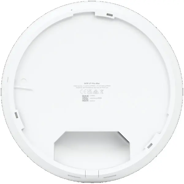 Ubiquiti U7-Pro-Max Ceiling-mounted WiFi 7 AP with 8 spatial streams, 6 GHz support, and a dedicated spectral scanning engine for interfere