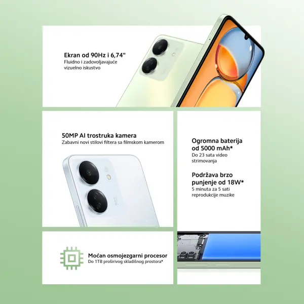 Mobilni telefon Xiaomi Redmi 13C 6-128GB plava
