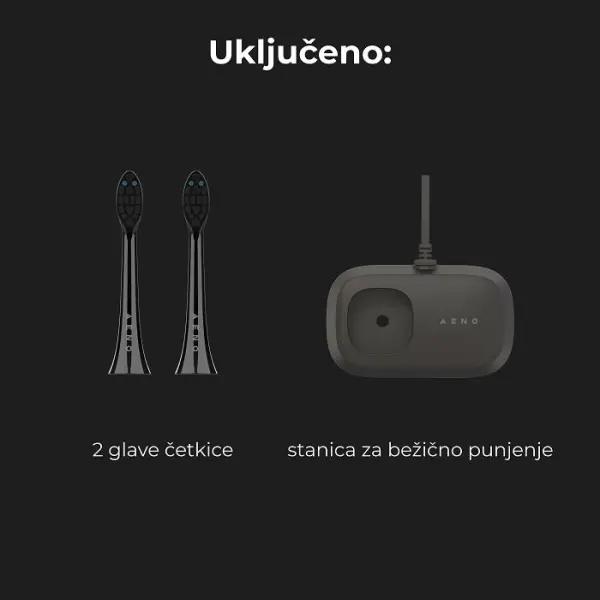 AENO Sonic Electric Toothbrush DB6: Black, 5 modes, wireless charging, 46000rpm, 40 days without charging, IPX7 ( ADB0006 )