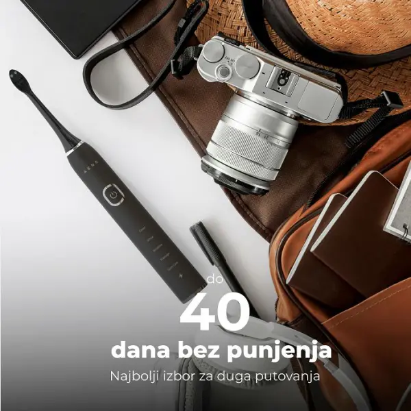 AENO Sonic Electric Toothbrush DB6: Black, 5 modes, wireless charging, 46000rpm, 40 days without charging, IPX7 ( ADB0006 )