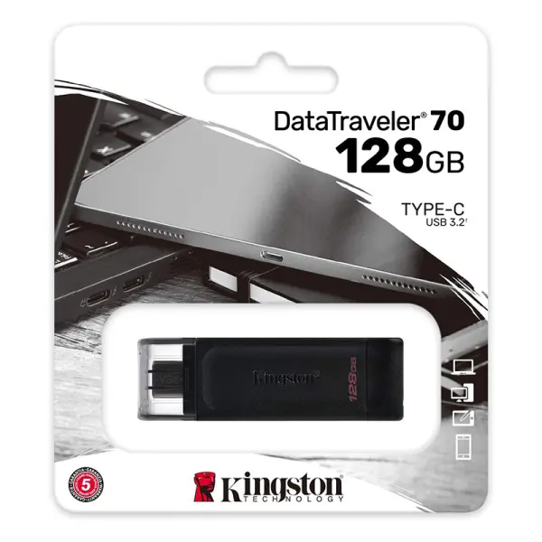 KINGSTON 128GB DataTraveler USB-C flash DT70128GB