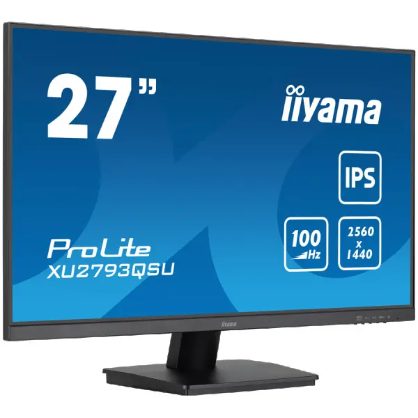 IIYAMA Monitor LED XU2793QSU-B7 27'' IPS 2560 x 1440 @100Hz 16:9 300 cdm˛  1300:1 1ms HDMI DP USB Hub 3.2 Tilt ( XU2793QSU-B7 ) 