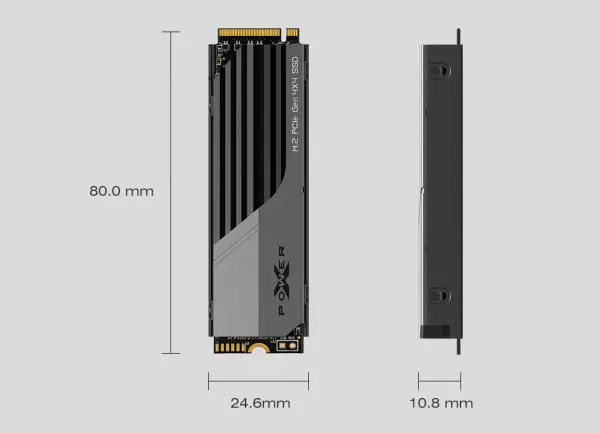 M.2 NVMe 2TB SSD, XS70, PCIe Gen 4x4, 3D NAND, Read up to 7,300 MB/s, Write up to 6,800 MB/s, 2280, w/ Heat Sink ( SP02KGBP44XS7005 ) 