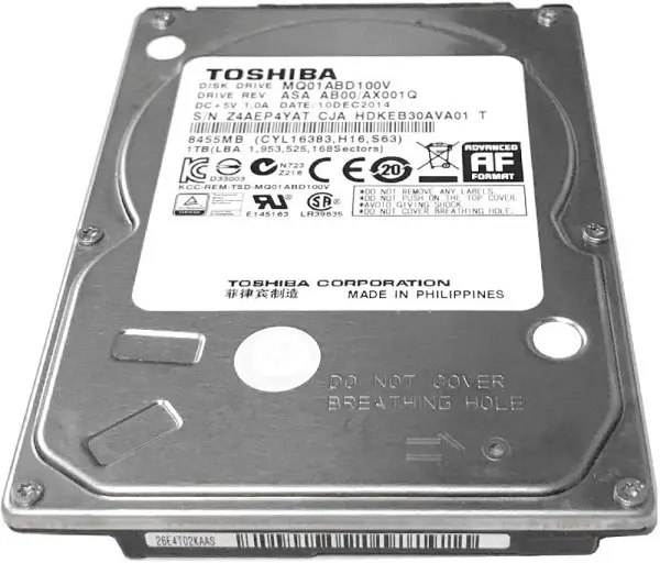 HDD 2.5 ** 1TB MQ01ABD100V Toshiba 8mb 5400rpm SATA 9.5mm