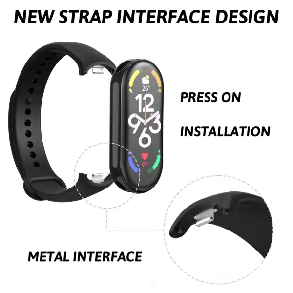 Narukvica za smart watch Xiaomi Mi Band M8/M9 crna