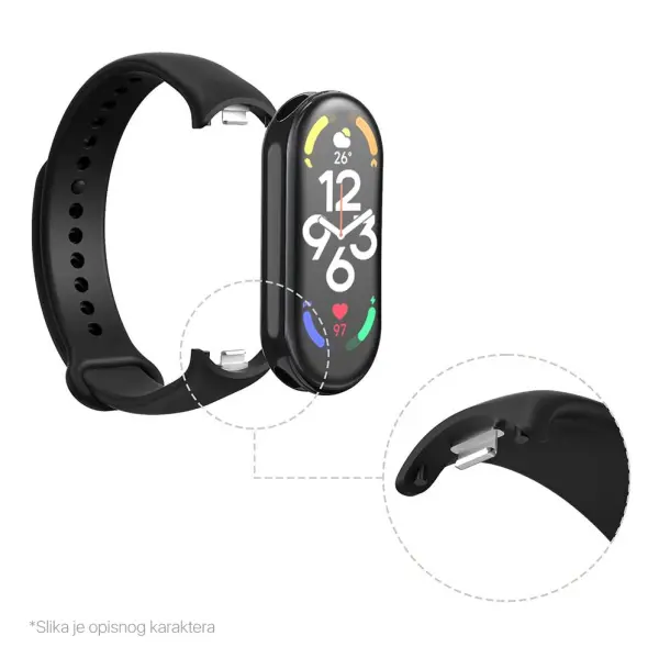 Narukvica za smart watch Xiaomi Mi Band M8/M9 army pink