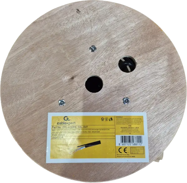 FPC-6260ME-SOL-OUT Gembird FTP cat6 Outdoor, solid 23AWG, 0,57mm PREMIUM CCA kotur pun presek 305m