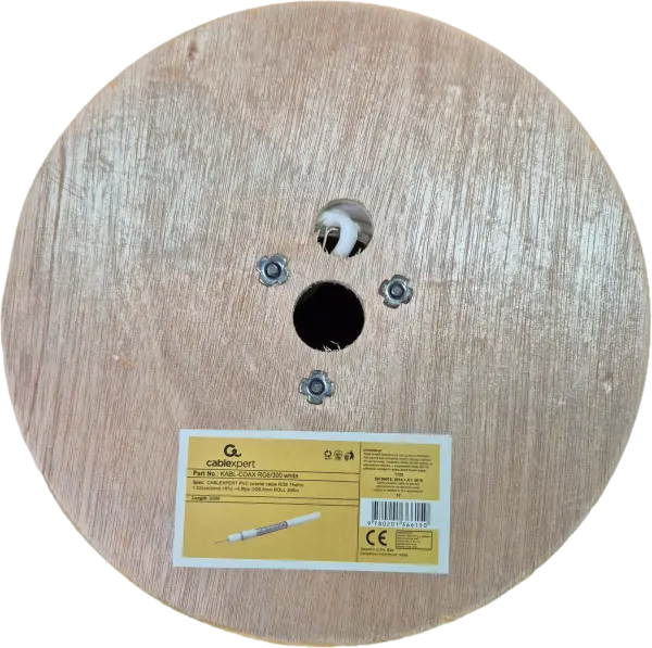 KABL-COAX-RG6/300 white (X553) koaksialni kabl RG6 bez konektora, conductivity18%,6.5mm,300m
