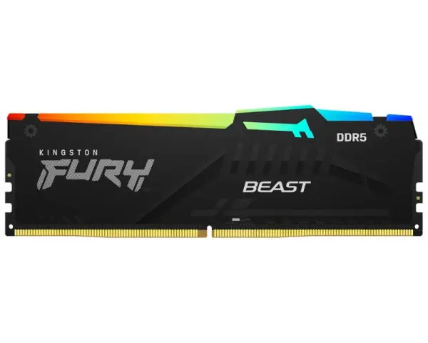 KINGSTON DIMM DDR5 128GB (4x32GB kit) 5600MTs KF556C40BBAK4-128 FURY Beast RGB Black XMP 