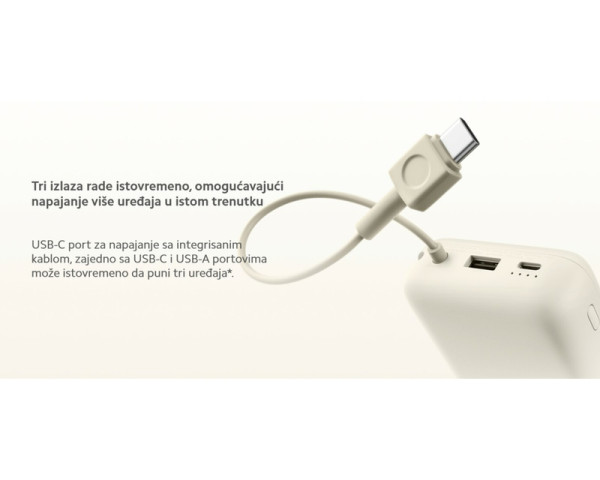 XIAOMI 33W Power Bank 20000mAh (sa integrisanim kablom) PLAVI