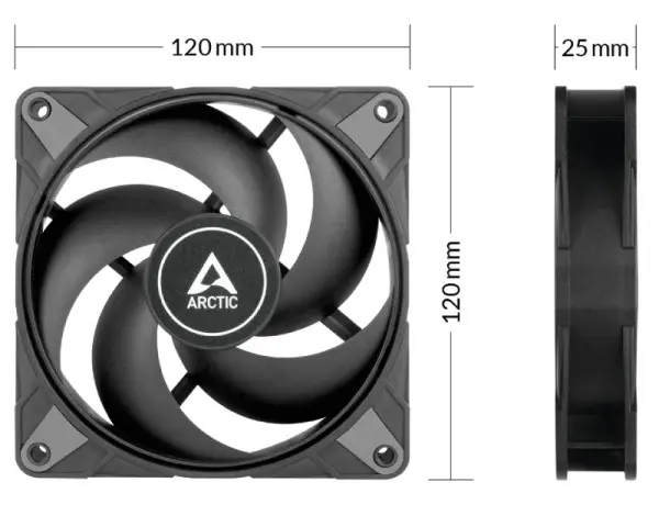 Ventilator za kućište Arctic P12 MAX, 12cm, 4 pin, up to 3300 rpm, ACFAN00280A