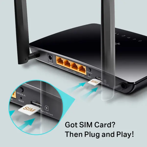 4G Router TP-LINK Archer MR402 AC12004GLANSIM slot