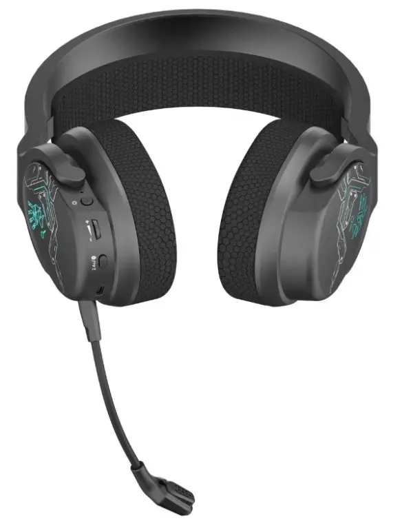 A4-GR370 BLACK A4Tech Bloody gejmerske slusalice sa mikrofonom, BTv5.3+2,4Ghz+kabl, 50mm/16ohm, RGB