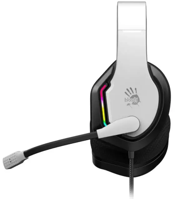 A4-G260P WHITE A4Tech Bloody gejmerske slusalice sa mikrofonom, 50mm/16ohm, USB za RGB, 3,5mm
