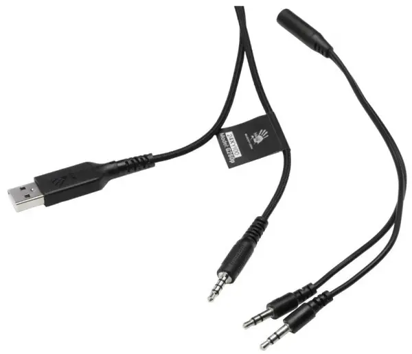 A4-G260P WHITE A4Tech Bloody gejmerske slusalice sa mikrofonom, 50mm/16ohm, USB za RGB, 3,5mm