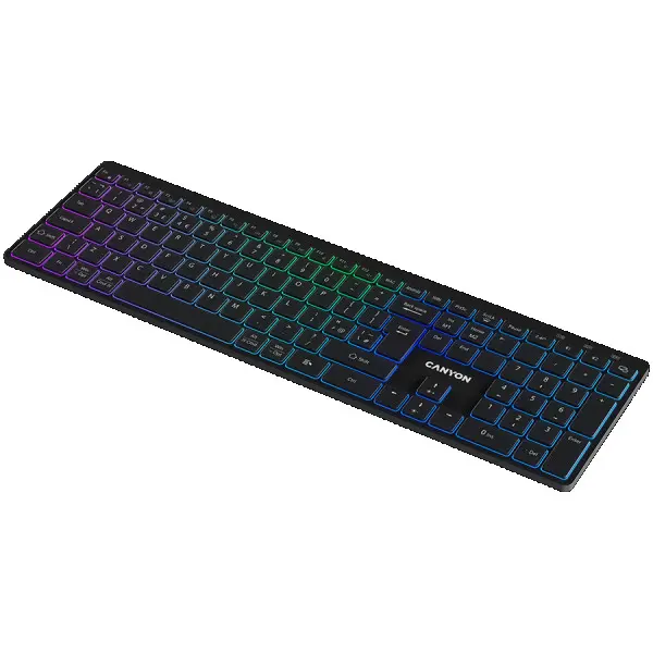 CANYON keyboard HKB-W11 UKUS RGB Dual Mode Wireless Black ( CNS-HBTK11B ) 