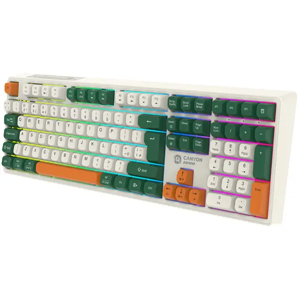 CANYON keyboard Shadder GKW-11 Mech RGB UKUS Wireless White ( CND-SKBW11 ) 